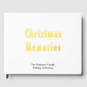 Kerstherinneringen Familienaam Jaar Gastenboek (Voorkant)