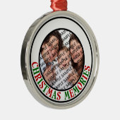 Kerstherinneringen Herdenkingsfoto Metalen Ornament (Rechts)