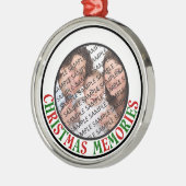 Kerstherinneringen Herdenkingsfoto Metalen Ornament (Links)