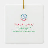 Kerstherinneringen in Field's Keramisch Ornament (Achterkant)