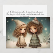 Kerstherinneringen maken: een vrolijk kerstwens feestdagenkaart (Voorkant / Achterkant)