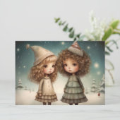 Kerstherinneringen maken: een vrolijk kerstwens feestdagenkaart (Staand voorkant)