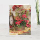 Kerstherinneringen Poinsettia-Kaart Feestdagen Kaart (Voorkant)