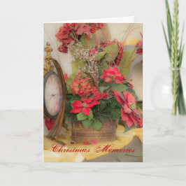 Kerstherinneringen Poinsettia-Kaart Feestdagen Kaart