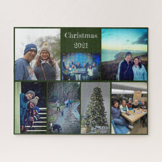 Kerstherinneringen Zeven foto Collage 520pc Legpuzzel (Horizontaal)