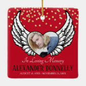 Kerstherinneringsfoto Keramisch Ornament (Achterkant)