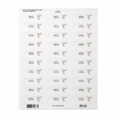 Kersthert adres etiket (Full Sheet)