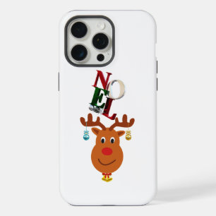 Kersthert Bellen Bal Rudolf Sneeuwvlokken Kerstmis iPhone 15 Pro Max Case