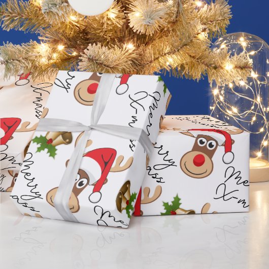 kersthert cadeaupapier (Feestdagen)