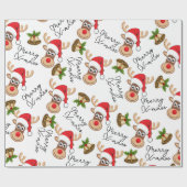 kersthert cadeaupapier (Vlak)