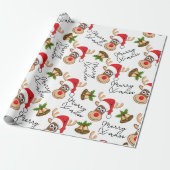 kersthert cadeaupapier (Uitgerold)