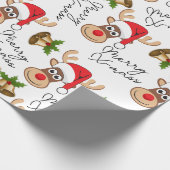 kersthert cadeaupapier (Hoek)