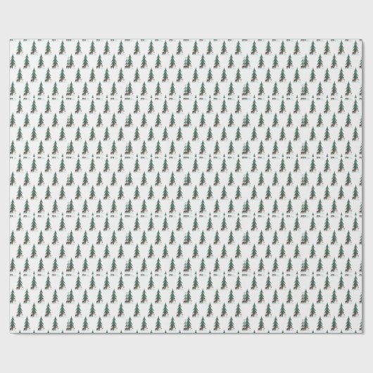 Kersthert en sneeuwman cadeaupapier (Vlak)