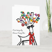 kersthert feestdagen kaart (Achterkant)