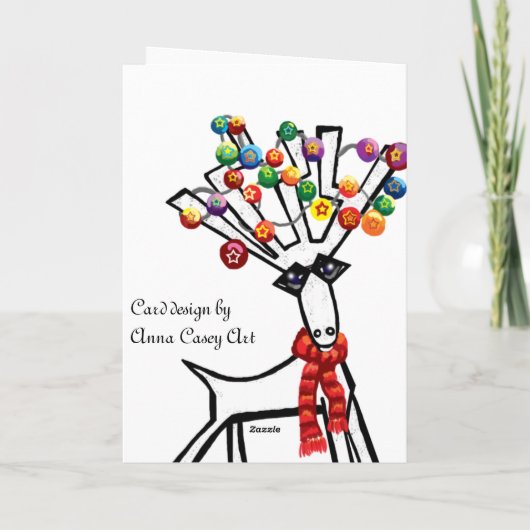 kersthert feestdagen kaart (Achterkant)