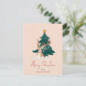  kersthert feestdagenkaart (Staand voorkant)