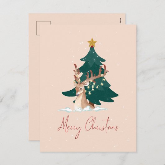 kersthert feestdagenkaart (Voorkant / Achterkant)