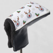 Kersthert golf golfheadcover (3/4 voorkant)