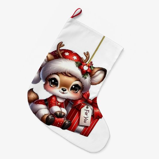 kersthert grote kerstsok (Voorkant (Hangend))