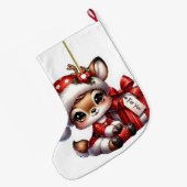 kersthert grote kerstsok (Achterkant (Hangend))