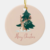 kersthert keramisch ornament (Voorkant)