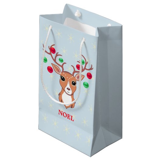 Kersthert Klein Cadeauzakje (Voorkant Gekanteld)