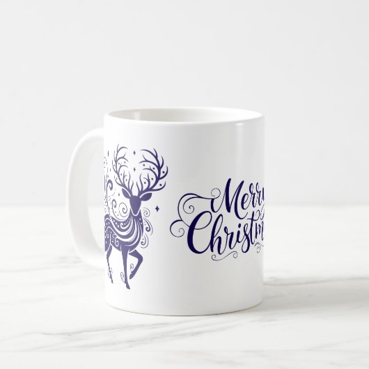 Kersthert Koffiemok (Voorkant links)
