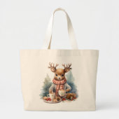 Kersthert leuke supermarkt grote tote bag (Voorkant)