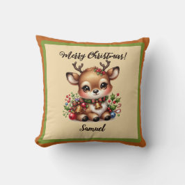 Kersthert met naam Sierkussen