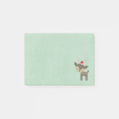 Kersthert met rode kerstmuts Retro Hipster Post-it® Notes (Voorkant)