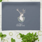 Kersthert met Winter Krans Deken Theedoek (Gevouwen)