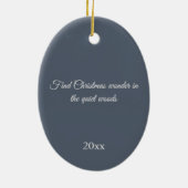 Kersthert met winterkrans keramisch ornament (Achterkant)