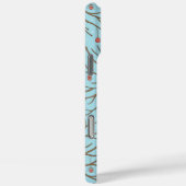 Kersthert op blauw Case-Mate iPhone case (Achterkant / Rechts)