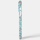 Kersthert op blauw Case-Mate iPhone case (Achterkant / Links)