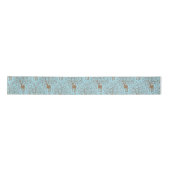Kersthert op blauw satijnen lint (Voorkant)