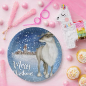 kersthert papieren bordje (Feest)