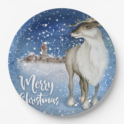 kersthert papieren bordje (Voorkant)