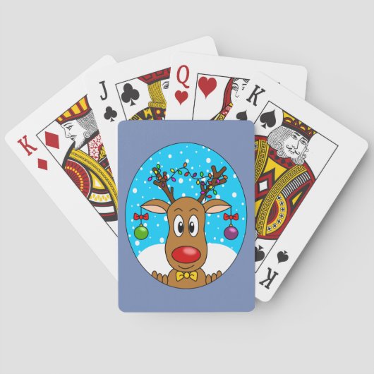 Kersthert Pokerkaarten (Achterkant)