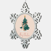 kersthert tin sneeuwvlok ornament (Rechts)