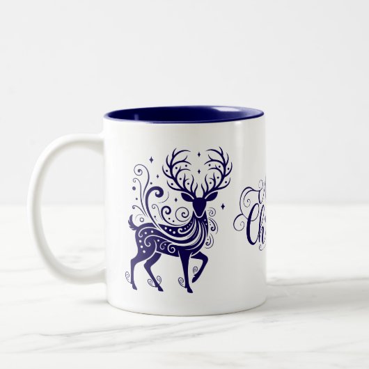 Kersthert Tweekleurige Koffiemok (Links)