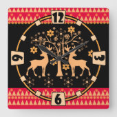 kersthert vierkante klok (Voorkant)