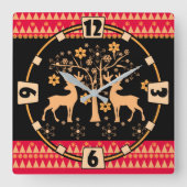 kersthert vierkante klok (Voorkant)