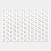 kersthert zilverglitter inpakpapier vel (Voorkant 3)