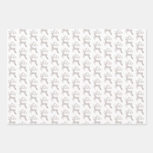 kersthert zilverglitter inpakpapier vel (Voorkant 3)