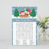 Kerstherten Baby shower Word Search Game (Staand voorkant)