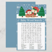 Kerstherten Baby shower Word Search Game (Voorkant / Achterkant)