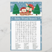 Kerstherten Baby shower Word Search Game (Voorkant)