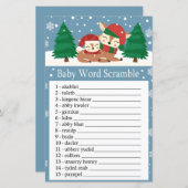 kerstherten Baby word scramble game (Voorkant / Achterkant)