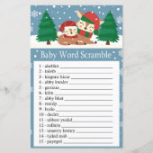 kerstherten Baby word scramble game (Voorkant)