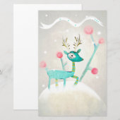 kerstherten briefpapier (Voorkant / Achterkant)